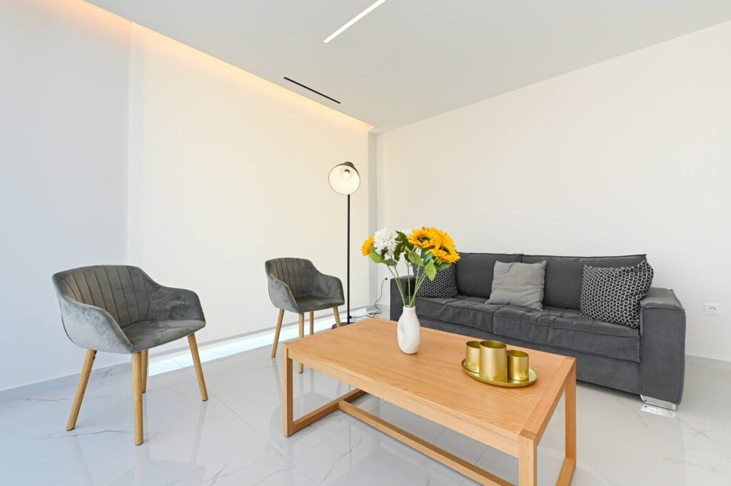 Living room (2) of City Gem Suite Heraklion Crete at KM Living