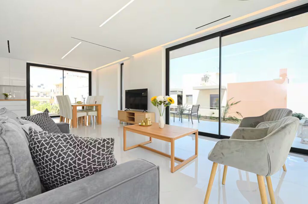 Living room (3) of City Gem Suite Heraklion Crete at KM Living