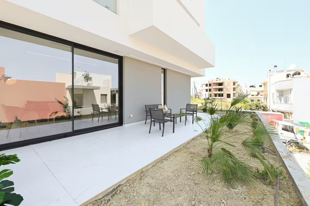 Patio (2) of City Gem Suite Heraklion Crete at KM Living