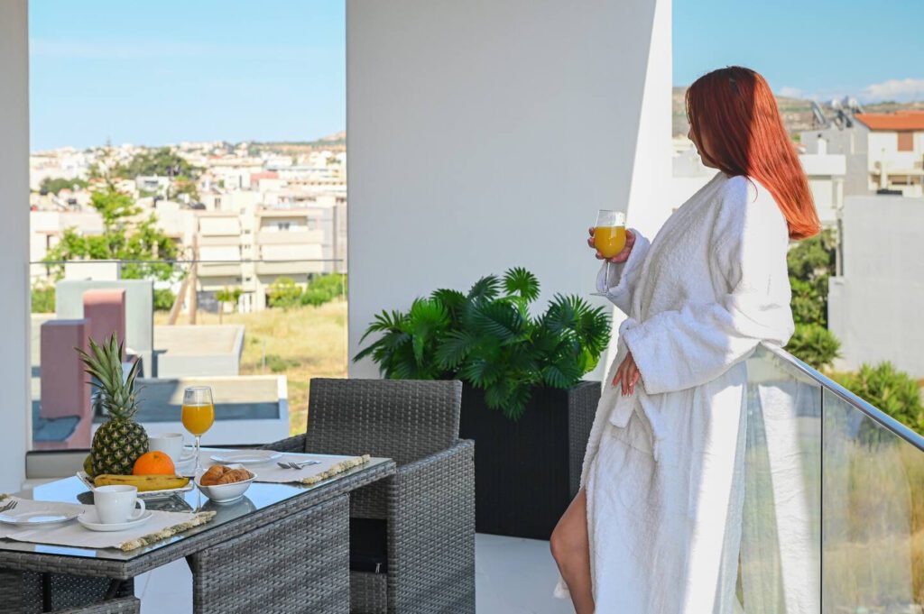 Balcony (1) of The Grand Deluxe Suite Heraklion Crete at KM Living