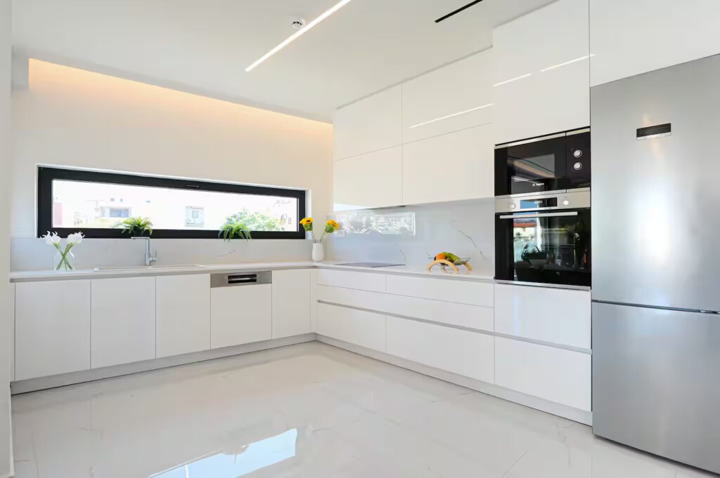 Full Kitchen (1) of The Grand Deluxe Suite Heraklion Crete at KM Living