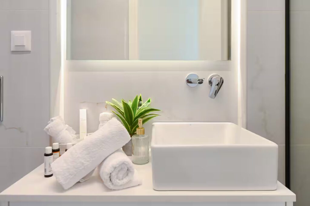 Full bathroom 1 (2) of The Grand Deluxe Suite Heraklion Crete at KM Living