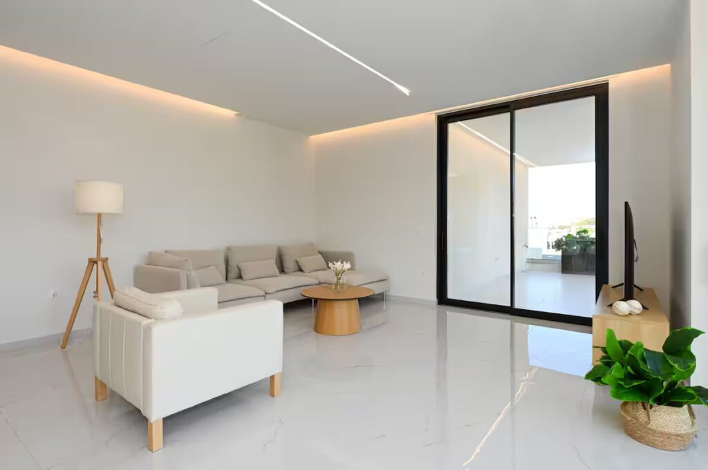 Living room (1) of The Grand Deluxe Suite Heraklion Crete at KM Living